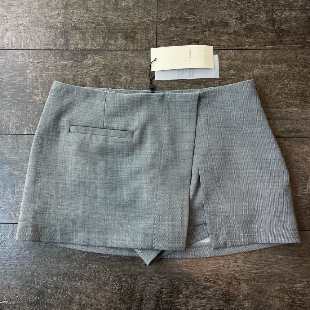 Bec + Bridge gray wrap mini skirt